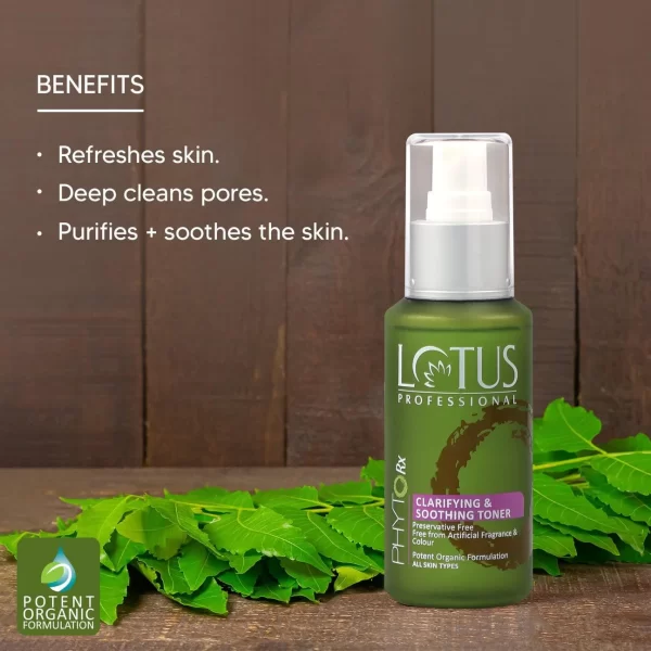 Lotus Phytorx Clarifying And Soothing Daily Toner 100 Ml - Image 4
